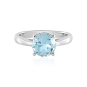 Anillo en plata con Topacio azul cielo