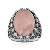 Anillo en plata con Cuarzo rosa (Annette classic)