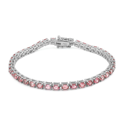 Brazalete en plata con Turmalina rosa