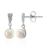 Pendientes en plata con Perla blanca Freshwater