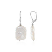 Pendientes en plata con Perla blanca Freshwater