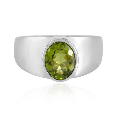 Anillo en plata con Peridoto de Arizona