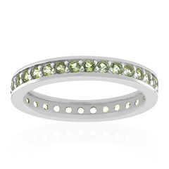 Anillo en plata con Peridoto de Birmania