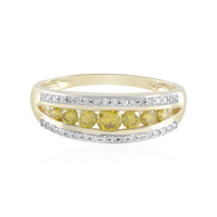 Anillo en oro con Diamante amarillo I2