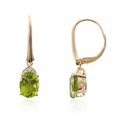 Pendientes en oro con Peridoto de Dashihe (CIRARI)