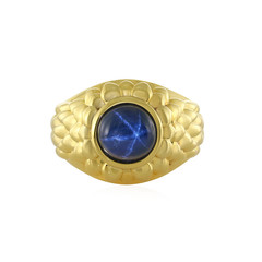 Anillo en plata con Zafiro estrella azul