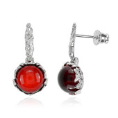 Pendientes en plata con Ámbar colombiano rojo (dagen)