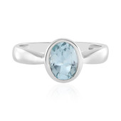 Anillo en plata con Topacio azul cielo