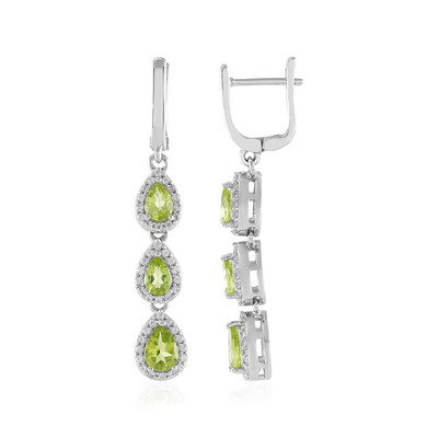 Pendientes en plata con Peridoto