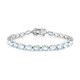 Brazalete en plata con Topacio azul cielo