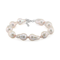 Brazalete en plata con Perla blanca Freshwater (TPC)