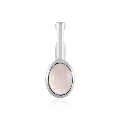 Colgante en plata con Cuarzo rosa (MONOSONO COLLECTION)