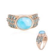 Anillo en oro con Larimar (KM by Juwelo)