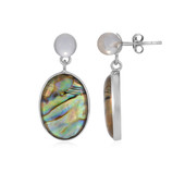 Pendientes en plata con Concha de Abalone