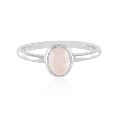 Anillo en plata con Cuarzo rosa (MONOSONO COLLECTION)