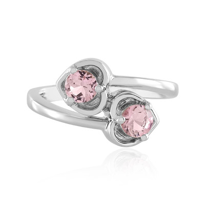 Anillo en plata con Turmalina rosa de Nigeria