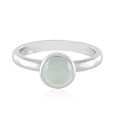 Anillo en plata con Calcedonia azul