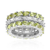 Anillo en plata con Peridoto de Birmania