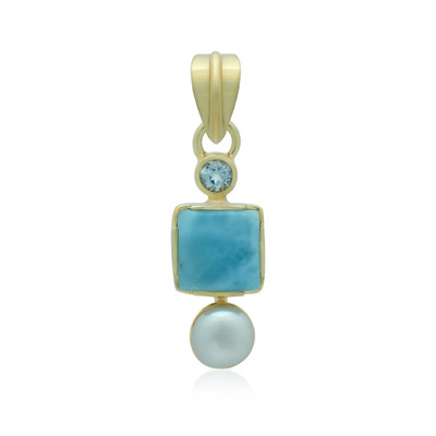 Colgante en plata con Larimar