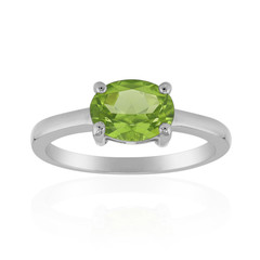 Anillo en plata con Peridoto de Birmania