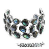 Brazalete en plata con Concha de Abalone (Dallas Prince Designs)