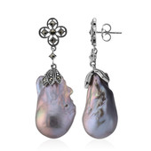 Pendientes en plata con Perla Freshwater (Annette classic)