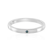 Anillo en plata con Diamante azul I3