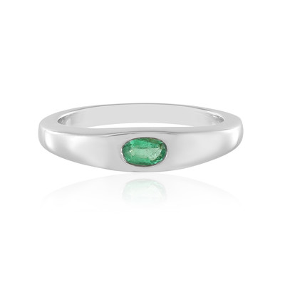 Anillo en plata con Esmeralda de Etiopía