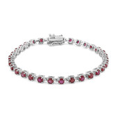 Brazalete en plata con Turmalina rosa