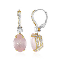 Pendientes en plata con Cuarzo rosa (Gems en Vogue)