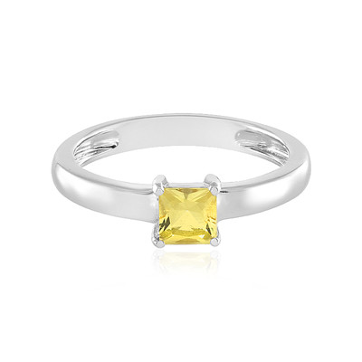 Anillo en plata con Berilo amarillo