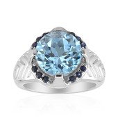 Anillo en plata con Topacio azul cielo (Remy Rotenier)