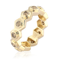 Anillo en oro con Diamante champán I2 (de Melo)