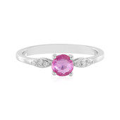 Anillo en plata con Zafiro rosa de Madagascar