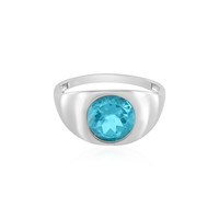 Anillo en plata con Topacio color Paraiba