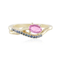 Anillo en oro con Zafiro de Ceilán rosa