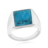 Anillo en plata con Turquesa azul del Mohave Kingman (Faszination Türkis)