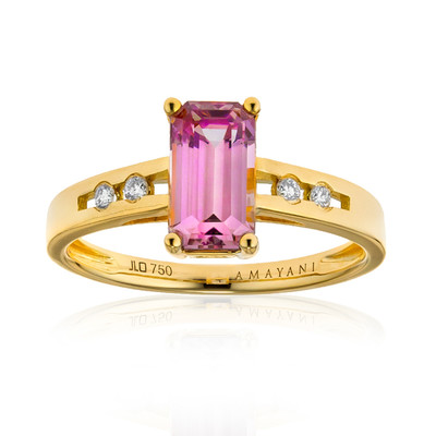 Anillo en oro con Diáspora rosa (AMAYANI)