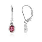 Pendientes en plata con Turmalina rosa