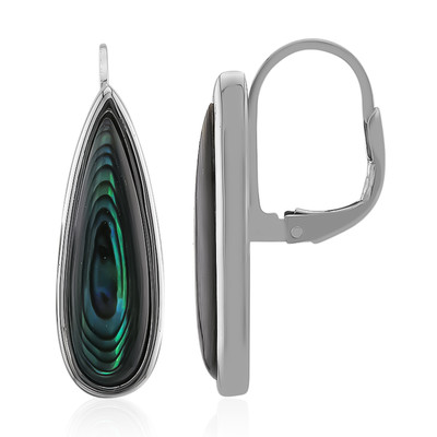 Pendientes en plata con Concha de Abalone (MONOSONO COLLECTION)