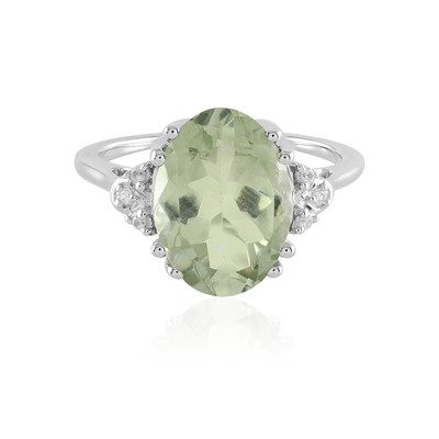 Anillo en plata con Amatista verde