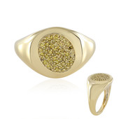 Anillo en plata con Diamante amarillo I2