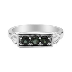 Anillo en plata con Turmalina verde