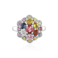 Anillo en plata con Zafiro Ceylon rosa sin calentar