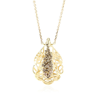 Collar en oro con Diamante champán I2 (Ornaments by de Melo)