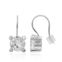 Pendientes en plata con Topacio blanco