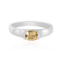 Anillo en plata con Berilo amarillo