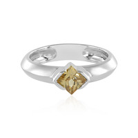 Anillo en plata con Zircón amarillo