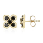 Pendientes en oro con Diamante negro