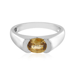 Anillo en plata con Zircón amarillo canario